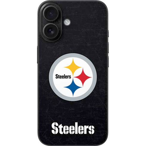 NFL Pittsburgh Steelers Distressed iPhone 16 Skin