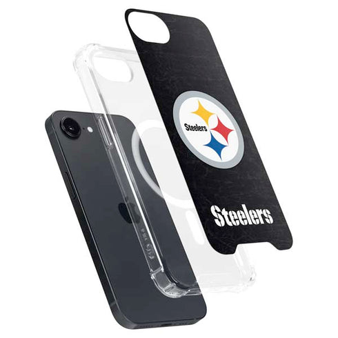 NFL Pittsburgh Steelers Distressed iPhone 16e MagSafe Case
