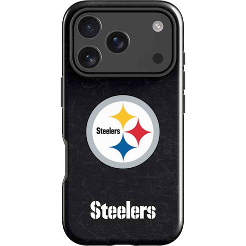NFL Pittsburgh Steelers Distressed iPhone 18 Pro Impact Case