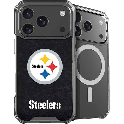 NFL Pittsburgh Steelers Distressed iPhone 18 Pro MagSafe Case