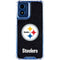 NFL Pittsburgh Steelers Distressed Moto G 5G (2024) Clear Case