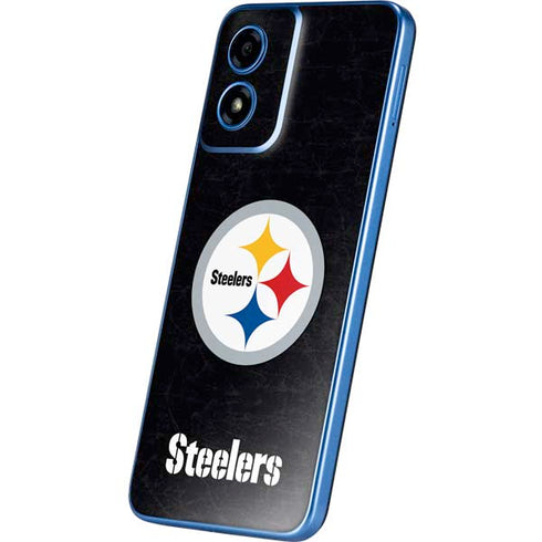 NFL Pittsburgh Steelers Distressed Moto G Play 4G (2024) Skin