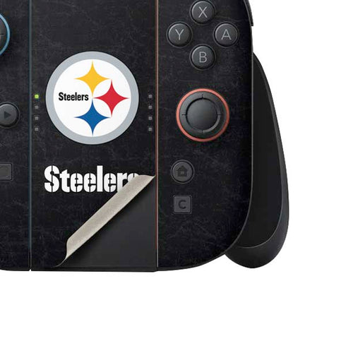 NFL Pittsburgh Steelers Distressed Nintendo Switch 2 (2025) Joy-Con Controller Skin