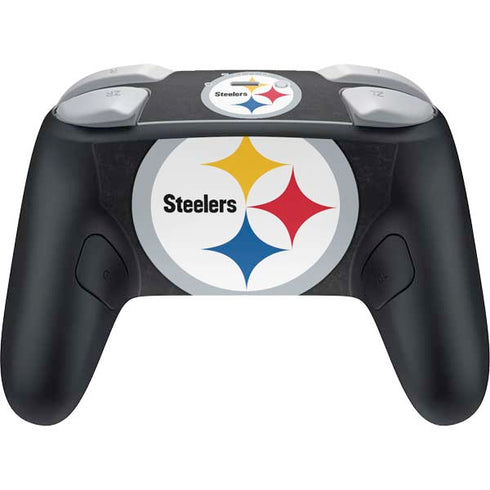NFL Pittsburgh Steelers Distressed Nintendo Switch 2 (2025) Pro Controller Skin
