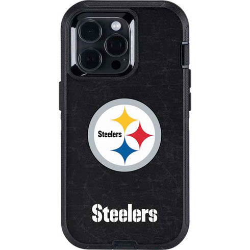 NFL Pittsburgh Steelers Distressed Otterbox Defender iPhone Skin