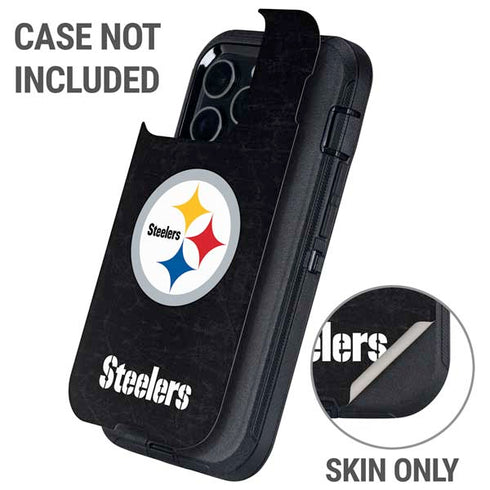 NFL Pittsburgh Steelers Distressed Otterbox Defender iPhone Skin