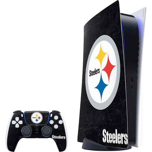 NFL Pittsburgh Steelers Distressed PlayStation PS5 Skins