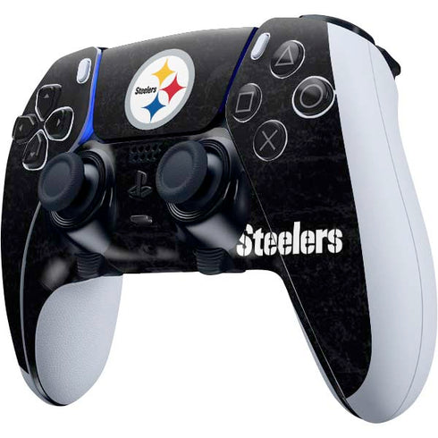 NFL Pittsburgh Steelers Distressed PS5 DualSense Edge Pro Controller Skin