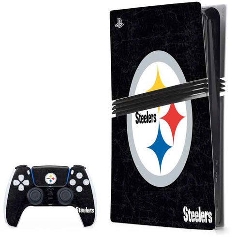 NFL Pittsburgh Steelers Distressed PlayStation PS5 Skins