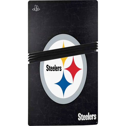 NFL Pittsburgh Steelers Distressed PS5 Pro Console Skin