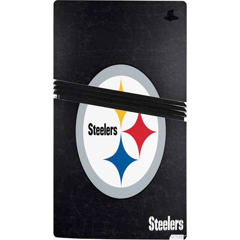 NFL Pittsburgh Steelers Distressed PS5 Pro Console Skin