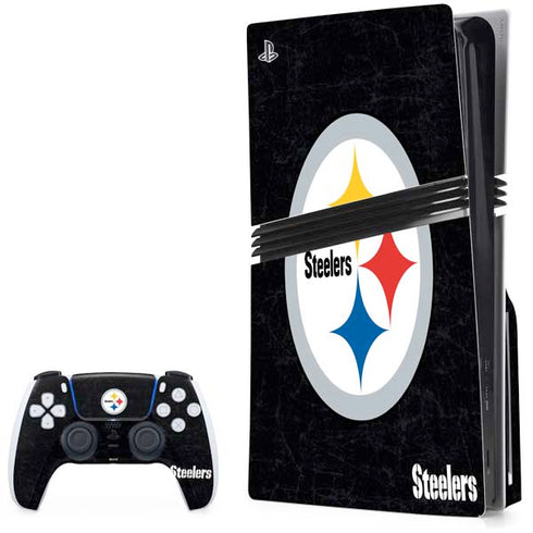 NFL Pittsburgh Steelers Distressed PlayStation PS5 Skins