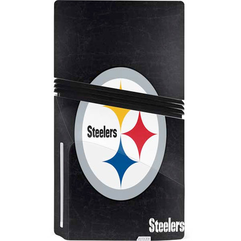 NFL Pittsburgh Steelers Distressed PS5 Pro Disk Console Skin