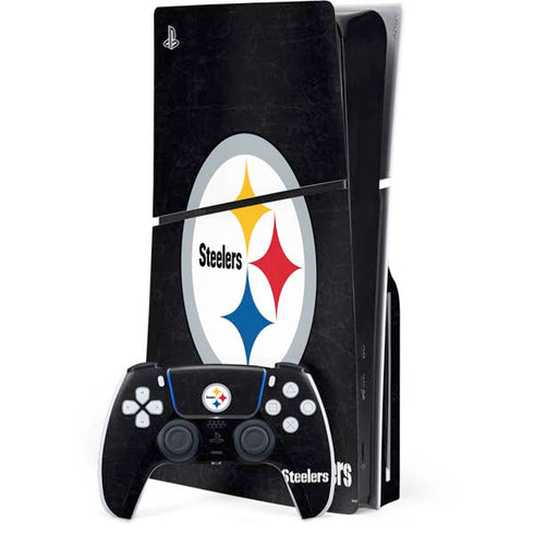 NFL Pittsburgh Steelers Distressed PlayStation PS5 Skins