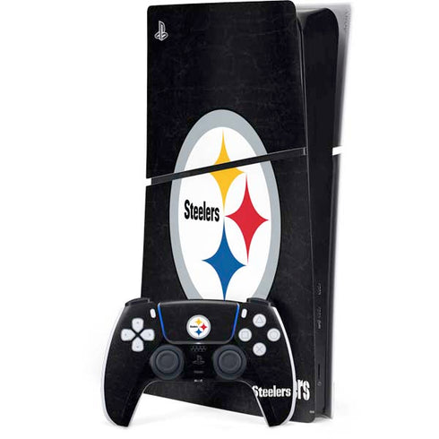 NFL Pittsburgh Steelers Distressed PlayStation PS5 Skins
