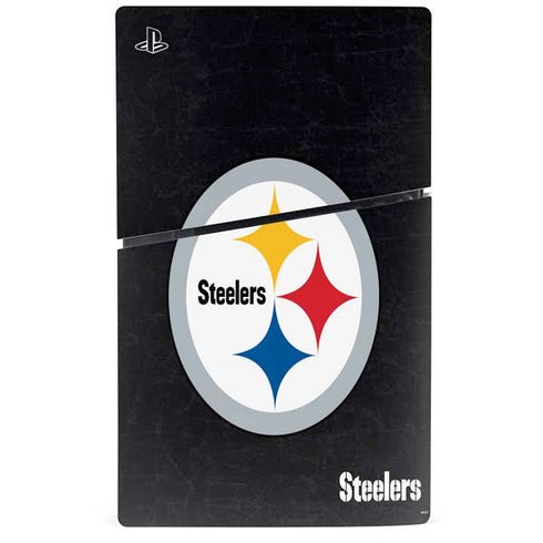 NFL Pittsburgh Steelers Distressed PS5 Slim Digital Edition Console Skin