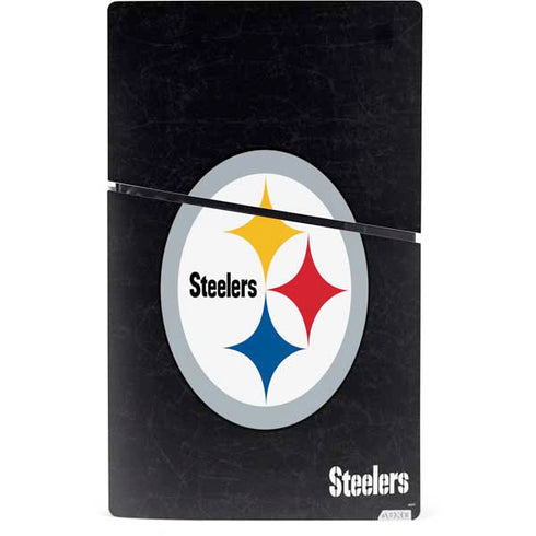 NFL Pittsburgh Steelers Distressed PS5 Slim Digital Edition Console Skin