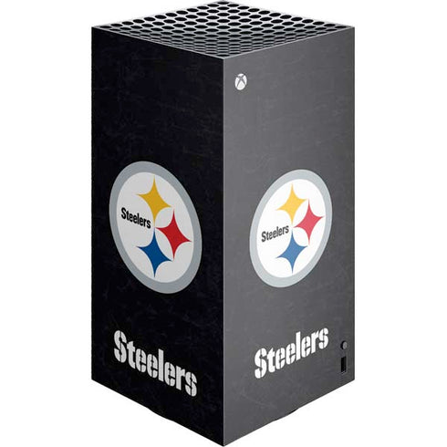 NFL Pittsburgh Steelers Distressed XBox Series X Digital Edition Console Skin
