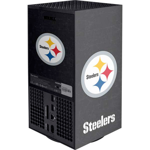 NFL Pittsburgh Steelers Distressed XBox Series X Digital Edition Console Skin