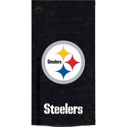 NFL Pittsburgh Steelers Distressed XBox Series X Digital Edition Console Skin