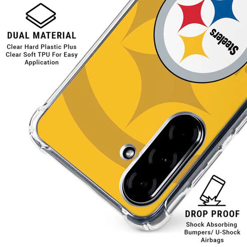 NFL Pittsburgh Steelers Double Vision Galaxy A36 5G Clear Case