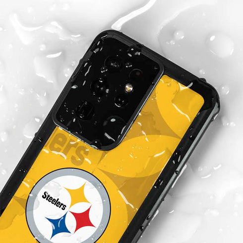 NFL Pittsburgh Steelers Double Vision Galaxy S24 Ultra Waterproof Case