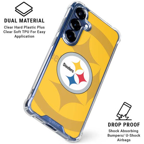 NFL Pittsburgh Steelers Double Vision Galaxy S25 Clear Case