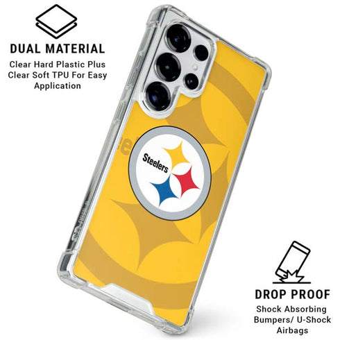 NFL Pittsburgh Steelers Double Vision Galaxy S26 Ultra Clear Case