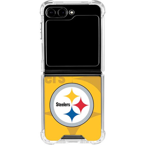 NFL Pittsburgh Steelers Double Vision Galaxy Z Flip6 Clear Case