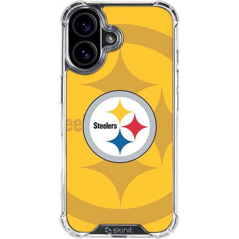 NFL Pittsburgh Steelers Double Vision iPhone 16 Clear Case