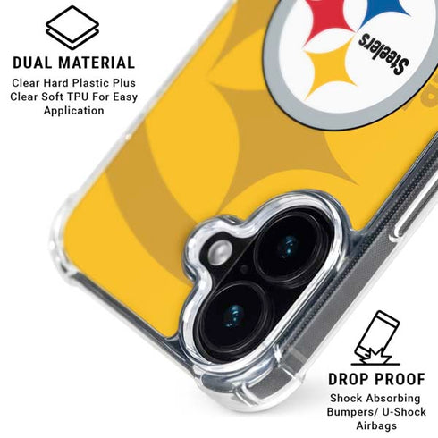 NFL Pittsburgh Steelers Double Vision iPhone 16 Plus MagSafe Case
