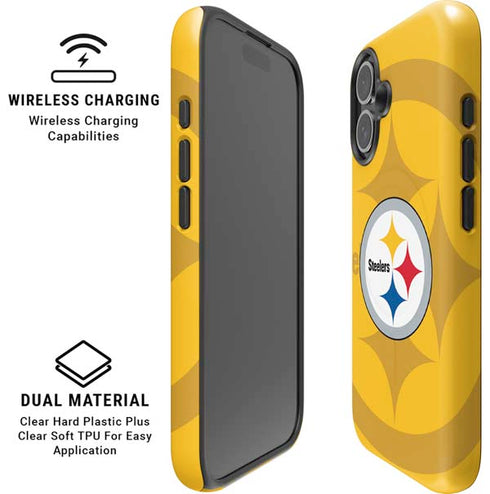 NFL Pittsburgh Steelers Double Vision iPhone 16 Plus Magsafe Impact Case