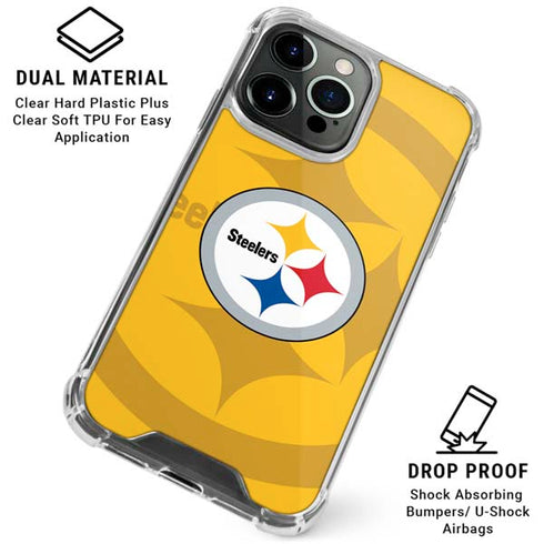 NFL Pittsburgh Steelers Double Vision iPhone 16 Pro Max Clear Case