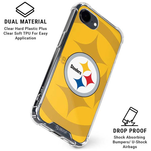 NFL Pittsburgh Steelers Double Vision iPhone 16e Clear Case