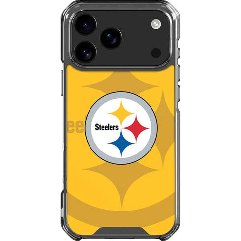 NFL Pittsburgh Steelers Double Vision iPhone 18 Pro Max Clear Case