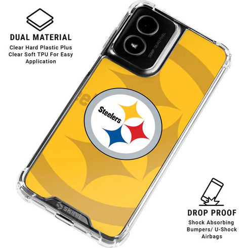 NFL Pittsburgh Steelers Double Vision Moto G Power 5G (2024) Clear Case