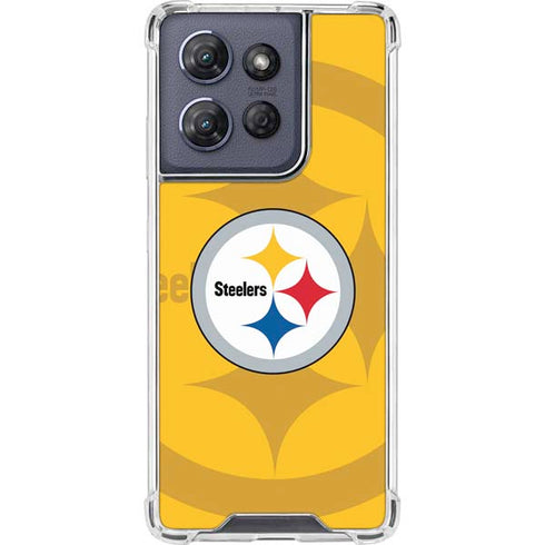 NFL Pittsburgh Steelers Double Vision Moto G Power 5G (2025) Clear Case