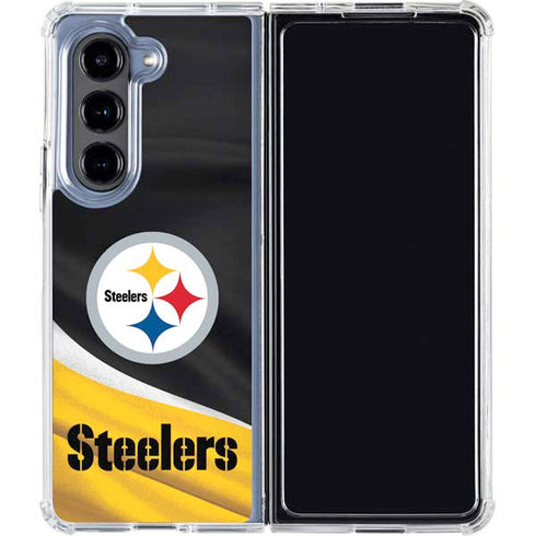 NFL Pittsburgh Steelers Galaxy Z Fold5 5G Clear Case