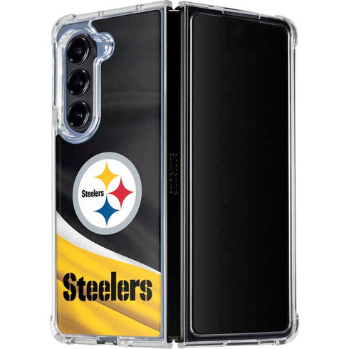 NFL Pittsburgh Steelers Galaxy Z Fold5 5G Clear Case