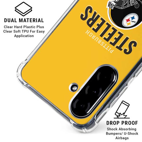 NFL Pittsburgh Steelers Helmet Galaxy A36 5G Clear Case