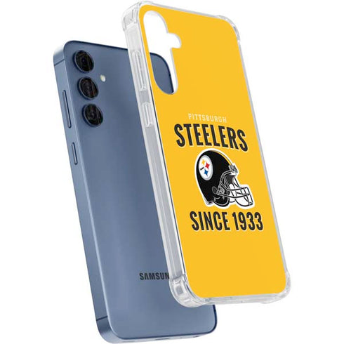 NFL Pittsburgh Steelers Helmet Galaxy A55 5G Clear Case