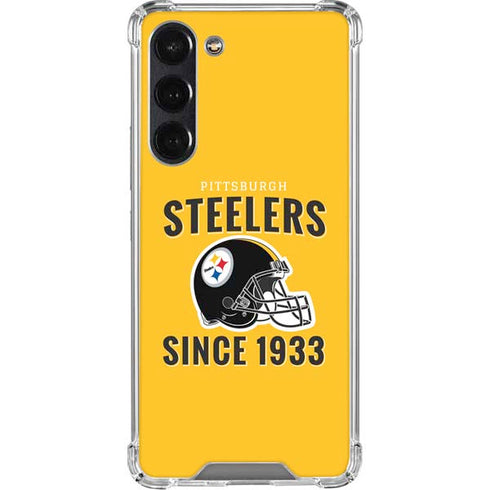 NFL Pittsburgh Steelers Helmet Galaxy S24 FE Clear Case