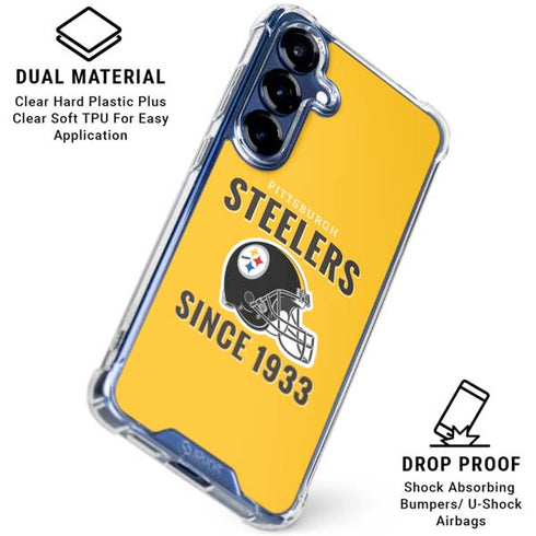 NFL Pittsburgh Steelers Helmet Galaxy S25 Plus Clear Case