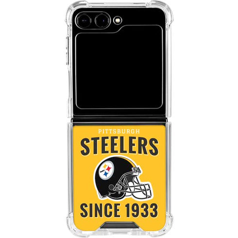 NFL Pittsburgh Steelers Helmet Galaxy Z Flip6 Clear Case