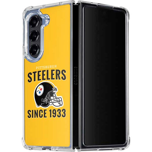 NFL Pittsburgh Steelers Helmet Galaxy Z Fold5 5G Clear Case