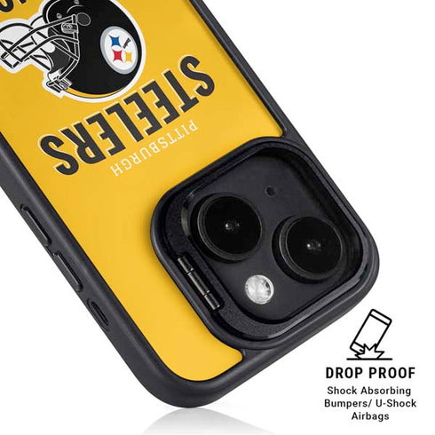 NFL Pittsburgh Steelers Helmet iPhone 14 Kickstand Case