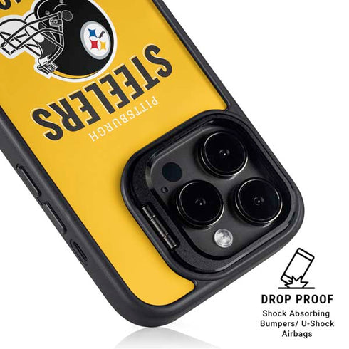 NFL Pittsburgh Steelers Helmet iPhone 15 Pro Max Kickstand Case
