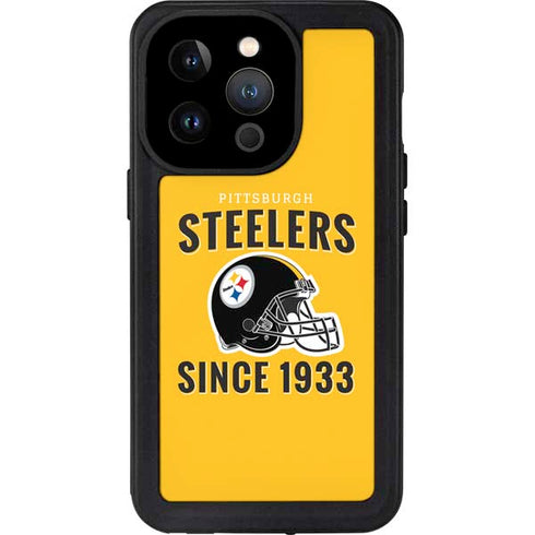 NFL Pittsburgh Steelers Helmet iPhone 15 Pro Waterproof Case