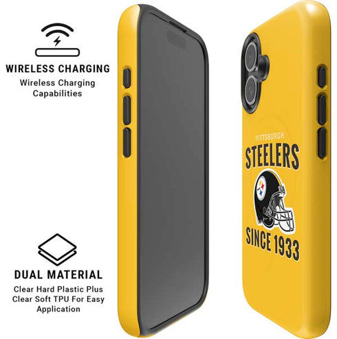 NFL Pittsburgh Steelers Helmet iPhone 16 Plus Magsafe Impact Case