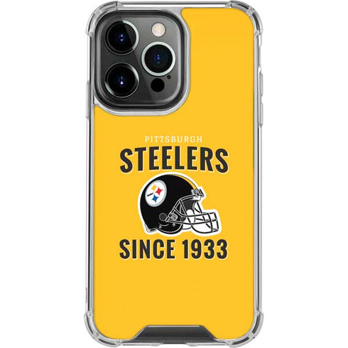 NFL Pittsburgh Steelers Helmet iPhone 16 Pro Max Clear Case